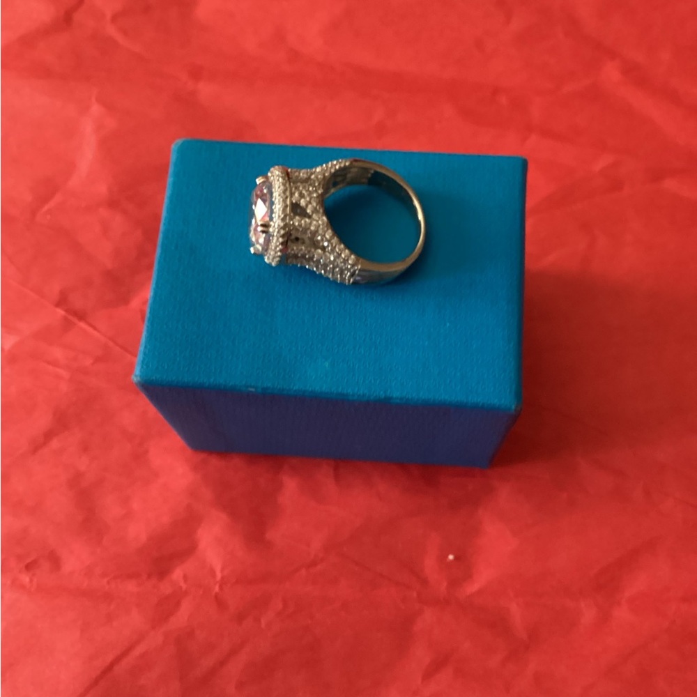 Elegant Silver Diamond Simulate Ring - image 2